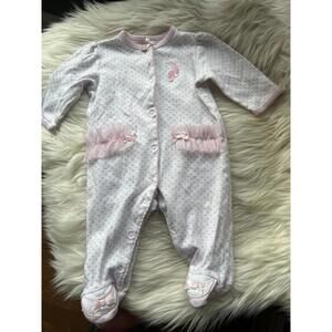 Adorable Baby Girl Pajamas Set - Ballet Slippers Design